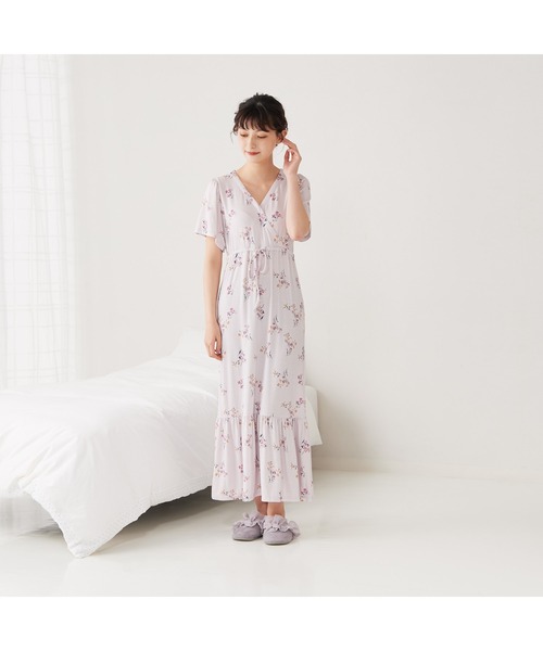 Francfranc（フランフラン）の「フラワープリント 半袖ワンピース ピンク（ワンピース・レディース・ピンク・FREE）」の10枚目の写真