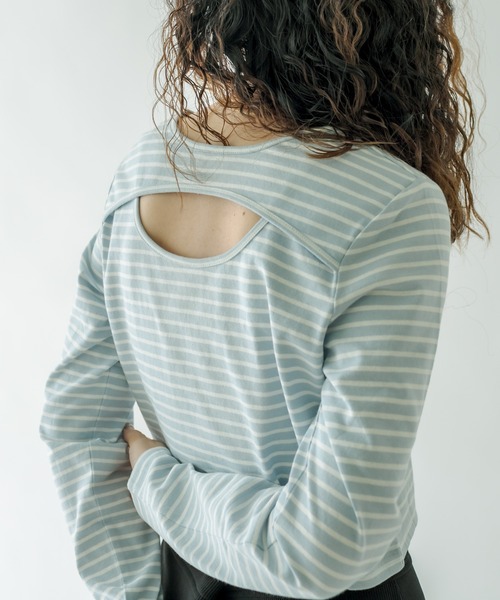 mystic(ミスティック)の「レイヤードデザインプルオーバー(Tシャツ/カットソー・レディース・ブルー/オフホワイト/ピンク/ブラック系その他/ブラック系その他2・FREE)」の5枚目の写真