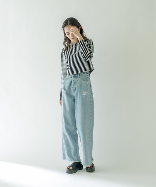 mystic(ミスティック)の「レイヤードデザインプルオーバー(Tシャツ/カットソー・レディース・ブルー/オフホワイト/ピンク/ブラック系その他/ブラック系その他2・FREE)」の17枚目の写真