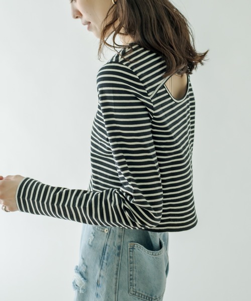 mystic(ミスティック)の「レイヤードデザインプルオーバー(Tシャツ/カットソー・レディース・ブルー/オフホワイト/ピンク/ブラック系その他/ブラック系その他2・FREE)」の12枚目の写真