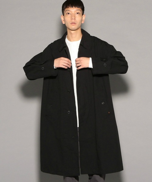 Alpha Industries（アルファインダストリーズ）の「＜自宅洗濯可能＞ステンカラーコート ビッグフィット オーバーサイズ（ステンカラーコート・メンズ・ブラック/ベージュ/ネイビー/オリーブ・MEDIUM/LARGE/X-LARGE）」の18枚目の写真