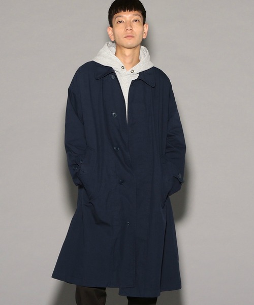 Alpha Industries（アルファインダストリーズ）の「＜自宅洗濯可能＞ステンカラーコート ビッグフィット オーバーサイズ（ステンカラーコート・メンズ・ブラック/ベージュ/ネイビー/オリーブ・MEDIUM/LARGE/X-LARGE）」の8枚目の写真