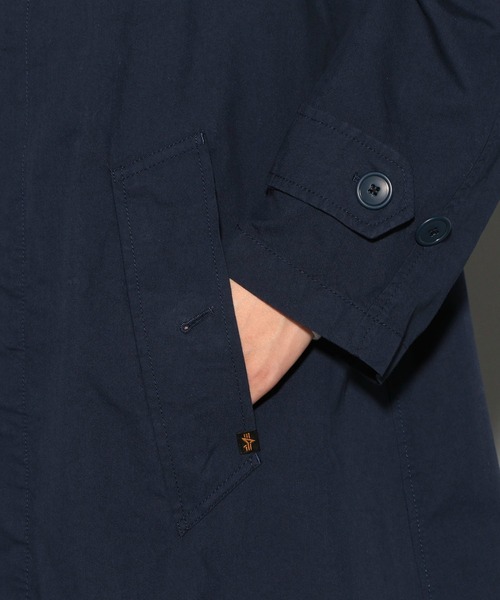 Alpha Industries（アルファインダストリーズ）の「＜自宅洗濯可能＞ステンカラーコート ビッグフィット オーバーサイズ（ステンカラーコート・メンズ・ブラック/ベージュ/ネイビー/オリーブ・MEDIUM/LARGE/X-LARGE）」の5枚目の写真