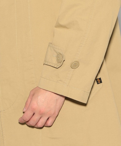 Alpha Industries（アルファインダストリーズ）の「＜自宅洗濯可能＞ステンカラーコート ビッグフィット オーバーサイズ（ステンカラーコート・メンズ・ブラック/ベージュ/ネイビー/オリーブ・MEDIUM/LARGE/X-LARGE）」の15枚目の写真