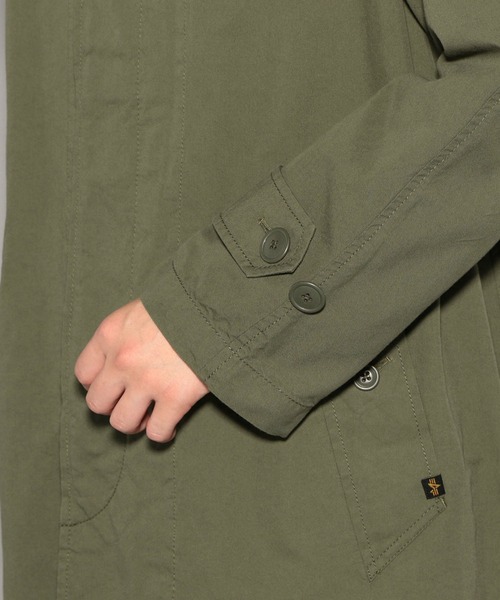 Alpha Industries（アルファインダストリーズ）の「＜自宅洗濯可能＞ステンカラーコート ビッグフィット オーバーサイズ（ステンカラーコート・メンズ・ブラック/ベージュ/ネイビー/オリーブ・MEDIUM/LARGE/X-LARGE）」の14枚目の写真