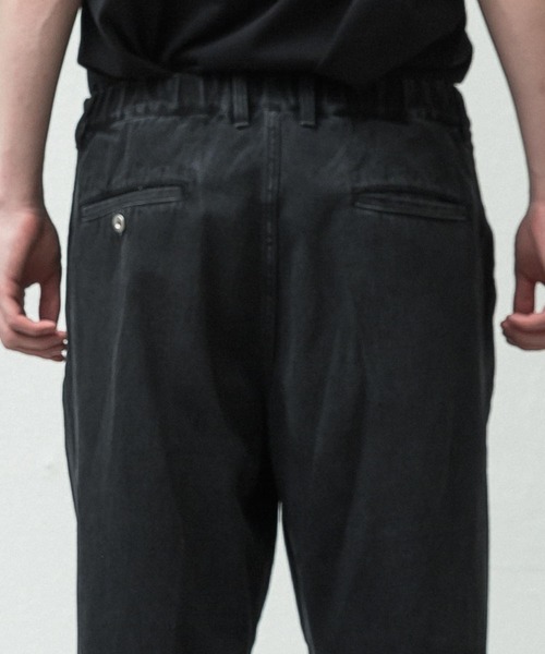 SLICK（スリック）の「10ozデニムワイドテーパードアンクルカットスラックス（デニムパンツ・メンズ・ライトグレー/ブラック/インディゴブルー・1/2/3）」の8枚目の写真