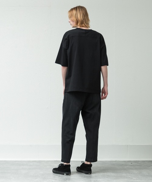SLICK（スリック）の「10ozデニムワイドテーパードアンクルカットスラックス（デニムパンツ・メンズ・ライトグレー/ブラック/インディゴブルー・1/2/3）」の10枚目の写真