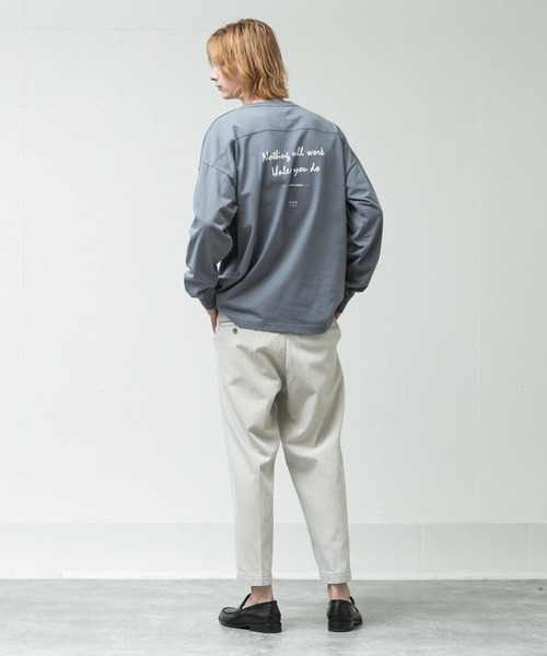 SLICK（スリック）の「10ozデニムワイドテーパードアンクルカットスラックス（デニムパンツ・メンズ・ライトグレー/ブラック/インディゴブルー・1/2/3）」の17枚目の写真