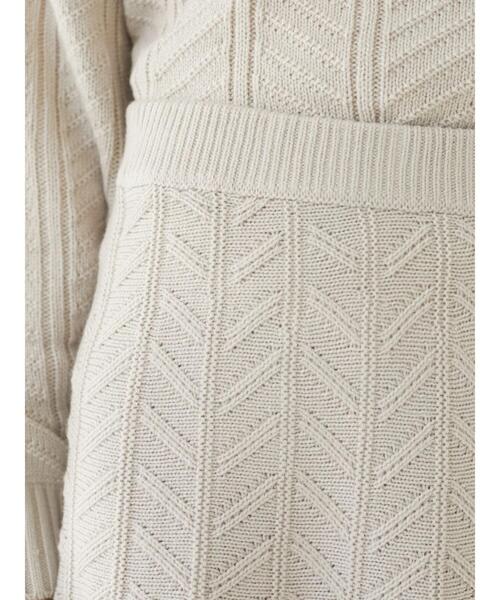 Furryrate（ファーリーレート）の「・furry rateヘリンボーンフリンジニットスカート＊（スカート・レディース・グリーン/オレンジ/アイボリー・FREE）」の7枚目の写真