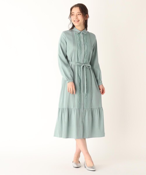 洗える レースティアードワンピース ワンピース Laura Ashley ローラアシュレイ のファッション通販 Zozotown