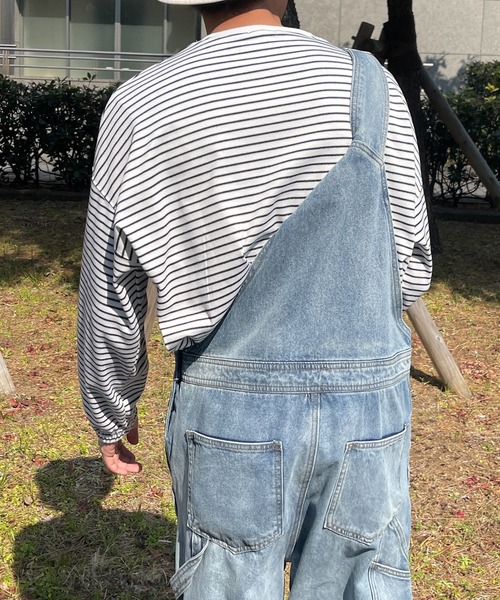 PairPair（ペアペア）の「カラーボーダーシャーリングロンT(ユニセックス)（Tシャツ/カットソー・レディース・ホワイト系/ライトグリーン系/サックスブルー系/ライトイエロー系・フリー）」の12枚目の写真