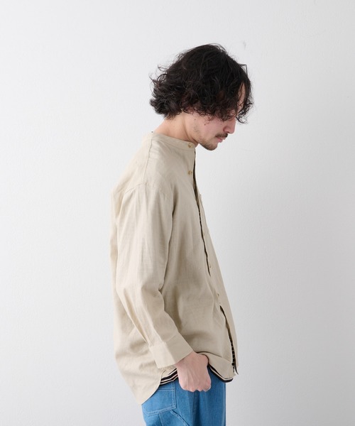 CIAOPANIC TYPY（チャオパニックティピー）の「▽【なにわ男子  道枝駿佑さん着用】OSOROウォッシャブルリネンシャツ（シャツ/ブラウス・メンズ・ホワイト/チャコールグレー/ブルー/ピンク/ネイビー/ベージュ/ライトグレー/イエロー/ダークブルー/オリーブ・S/M/L/XL）」の18枚目の写真