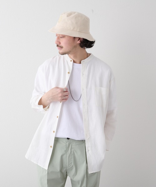 CIAOPANIC TYPY（チャオパニックティピー）の「▽【なにわ男子  道枝駿佑さん着用】OSOROウォッシャブルリネンシャツ（シャツ/ブラウス・メンズ・ホワイト/チャコールグレー/ブルー/ピンク/ネイビー/ベージュ/ライトグレー/イエロー/ダークブルー/オリーブ・S/M/L/XL）」の11枚目の写真