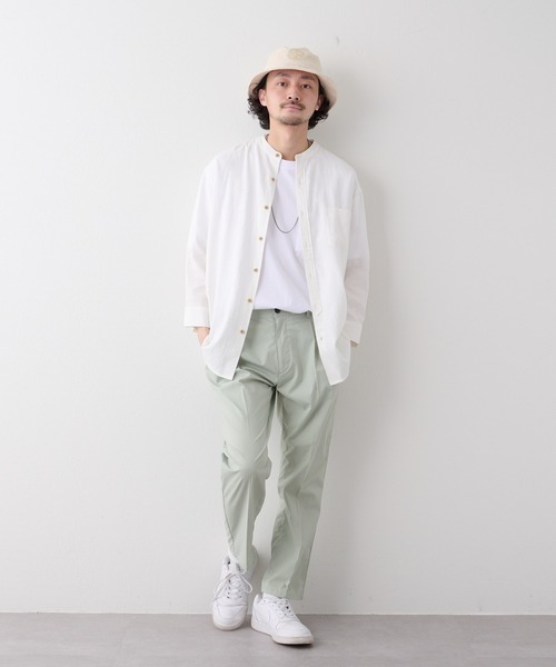 CIAOPANIC TYPY（チャオパニックティピー）の「▽【なにわ男子  道枝駿佑さん着用】OSOROウォッシャブルリネンシャツ（シャツ/ブラウス・メンズ・ホワイト/チャコールグレー/ブルー/ピンク/ネイビー/ベージュ/ライトグレー/イエロー/ダークブルー/オリーブ・S/M/L/XL）」の14枚目の写真