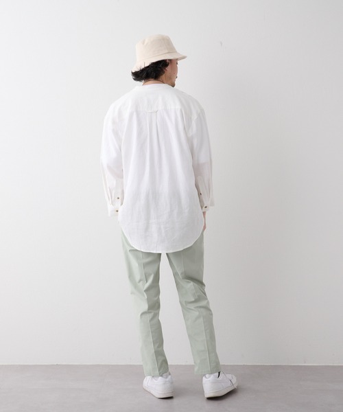 CIAOPANIC TYPY（チャオパニックティピー）の「▽【なにわ男子  道枝駿佑さん着用】OSOROウォッシャブルリネンシャツ（シャツ/ブラウス・メンズ・ホワイト/チャコールグレー/ブルー/ピンク/ネイビー/ベージュ/ライトグレー/イエロー/ダークブルー/オリーブ・S/M/L/XL）」の16枚目の写真