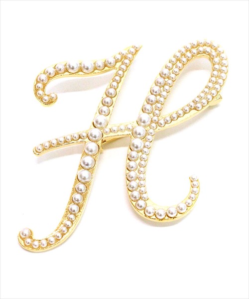 DONOBAN（ドノバン）の「イニシャルパールブローチ（ブローチ/コサージュ・レディース・S/J/K/R/H/M/A/Y/N/C/E/T・FREE）」の4枚目の写真