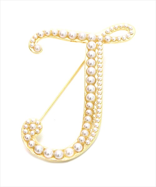 DONOBAN（ドノバン）の「イニシャルパールブローチ（ブローチ/コサージュ・レディース・S/J/K/R/H/M/A/Y/N/C/E/T・FREE）」の5枚目の写真