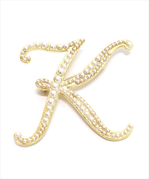 DONOBAN（ドノバン）の「イニシャルパールブローチ（ブローチ/コサージュ・レディース・S/J/K/R/H/M/A/Y/N/C/E/T・FREE）」の6枚目の写真