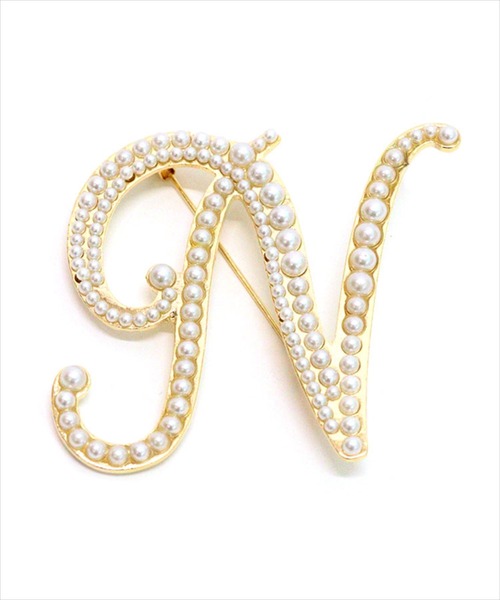 DONOBAN（ドノバン）の「イニシャルパールブローチ（ブローチ/コサージュ・レディース・S/J/K/R/H/M/A/Y/N/C/E/T・FREE）」の8枚目の写真