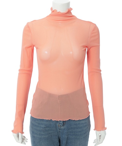 fifth（フィフス）の「ハイネックメロウシアートップス（シャツ/ブラウス・レディース・ホワイト/オレンジ・M）」の18枚目の写真