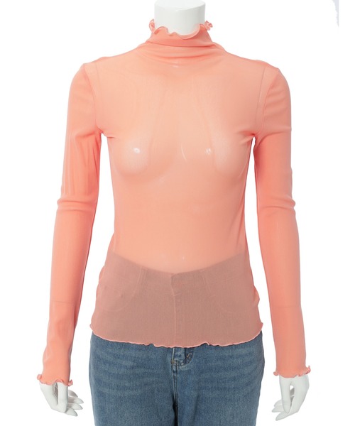 fifth（フィフス）の「ハイネックメロウシアートップス（シャツ/ブラウス・レディース・ホワイト/オレンジ・M）」の20枚目の写真