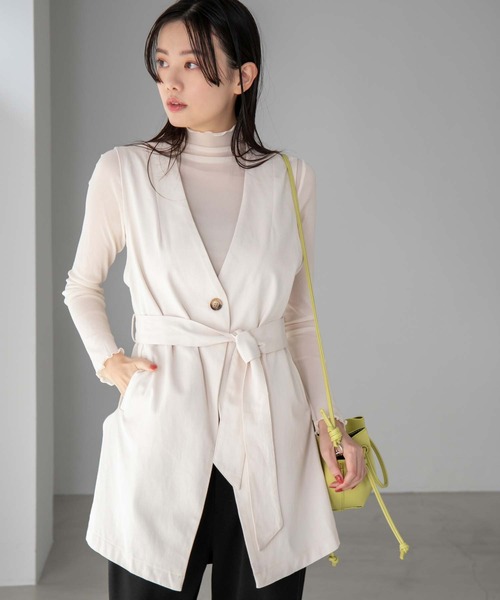 fifth（フィフス）の「ハイネックメロウシアートップス（シャツ/ブラウス・レディース・ホワイト/オレンジ・M）」の6枚目の写真