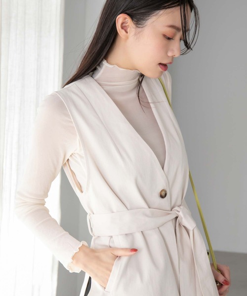 fifth（フィフス）の「ハイネックメロウシアートップス（シャツ/ブラウス・レディース・ホワイト/オレンジ・M）」の5枚目の写真