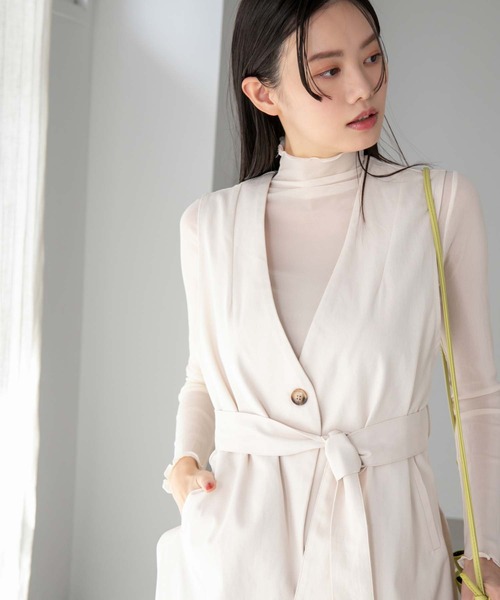 fifth（フィフス）の「ハイネックメロウシアートップス（シャツ/ブラウス・レディース・ホワイト/オレンジ・M）」の4枚目の写真