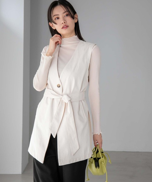 fifth（フィフス）の「ハイネックメロウシアートップス（シャツ/ブラウス・レディース・ホワイト/オレンジ・M）」の7枚目の写真