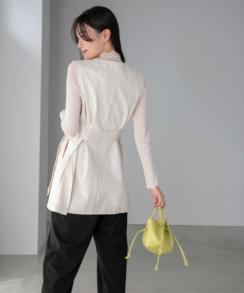 fifth（フィフス）の「ハイネックメロウシアートップス（シャツ/ブラウス・レディース・ホワイト/オレンジ・M）」の8枚目の写真