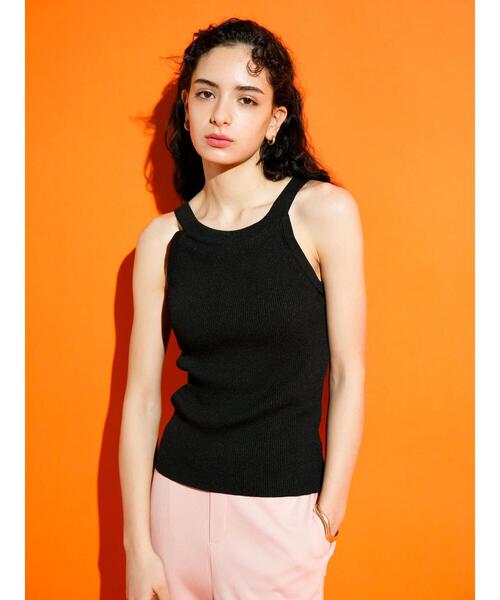 koe（コエ）の「【パット付き】総針ニットアメリカンスリーブタンクトップ*（タンクトップ・レディース・アイボリー/グリーン/ブルー/ブラック・M）」の16枚目の写真