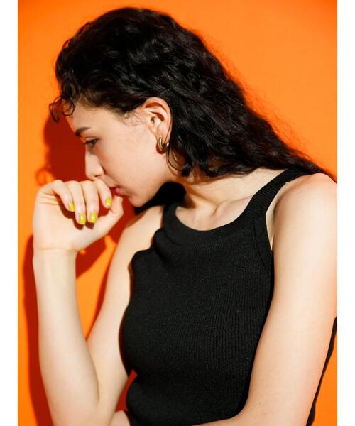 koe（コエ）の「【パット付き】総針ニットアメリカンスリーブタンクトップ*（タンクトップ・レディース・アイボリー/グリーン/ブルー/ブラック・M）」の21枚目の写真