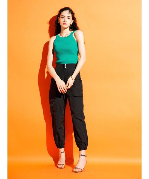 koe（コエ）の「【パット付き】総針ニットアメリカンスリーブタンクトップ*（タンクトップ・レディース・アイボリー/グリーン/ブルー/ブラック・M）」の17枚目の写真