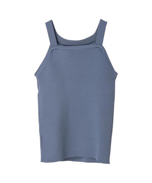 koe（コエ）の「【パット付き】総針ニットアメリカンスリーブタンクトップ*（タンクトップ・レディース・アイボリー/グリーン/ブルー/ブラック・M）」の12枚目の写真