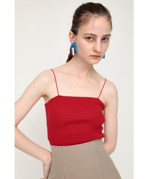 キャミソール ニット　SLY SLY（スライ）の「THIN STRAP KNIT CAMI ニット キャミソール