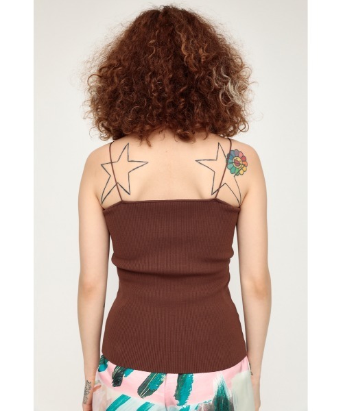 SLY(スライ)の「THIN STRAP KNIT CAMI ニット キャミソール(キャミソール・レディース・ブラック/ブラウン/レッド/アイボリー/グリーン系その他2・FREE)」の15枚目の写真