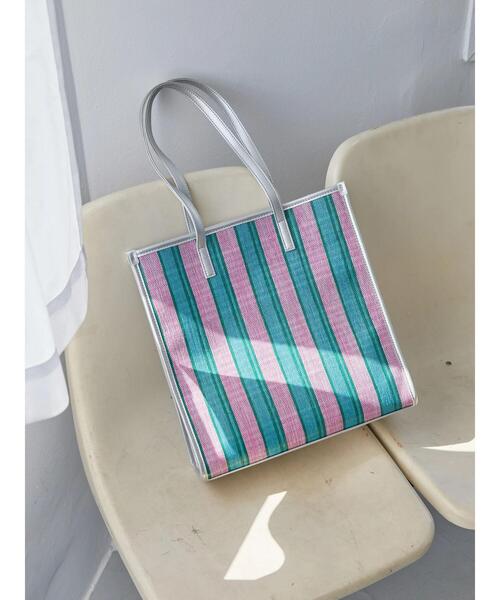 AMERICAN HOLIC(アメリカンホリック)の「カラフル雑材スクエアトートバッグA(トートバッグ・レディース・ピンク/ブルー/キャメル・FREE)」の9枚目の写真