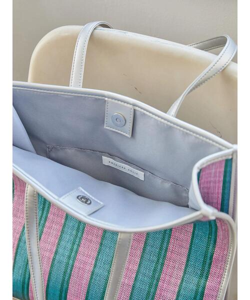 AMERICAN HOLIC(アメリカンホリック)の「カラフル雑材スクエアトートバッグA(トートバッグ・レディース・ピンク/ブルー/キャメル・FREE)」の10枚目の写真