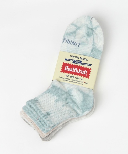 Healthknit(ヘルスニット)の「【Healthknit(ヘルスニット)】タイダイ3Pソックス(ソックス/靴下・メンズ・その他1・FREE)」の6枚目の写真