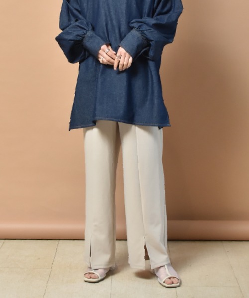 RETRO GIRL（レトロガール）の「タックイージーパンツ（スラックス・レディース・イエロー/ブラック/オフホワイト/ホワイト系その他/グリーン/レッド・M）」の13枚目の写真