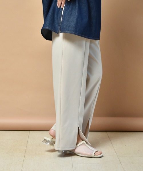 RETRO GIRL（レトロガール）の「タックイージーパンツ（スラックス・レディース・イエロー/ブラック/オフホワイト/ホワイト系その他/グリーン/レッド・M）」の14枚目の写真