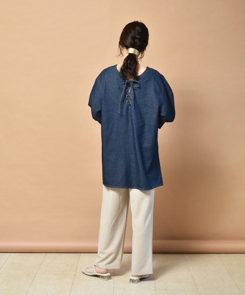 RETRO GIRL（レトロガール）の「タックイージーパンツ（スラックス・レディース・イエロー/ブラック/オフホワイト/ホワイト系その他/グリーン/レッド・M）」の11枚目の写真