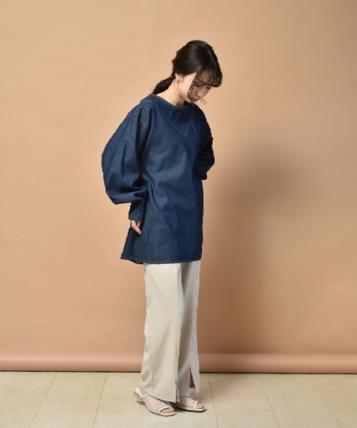 RETRO GIRL（レトロガール）の「タックイージーパンツ（スラックス・レディース・イエロー/ブラック/オフホワイト/ホワイト系その他/グリーン/レッド・M）」の12枚目の写真