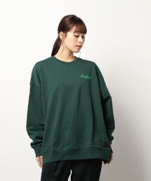 INDIAN（インディアン）の「【INDIAN】刺繍+フロッキー オーバーサイズトレーナー（スウェット）」