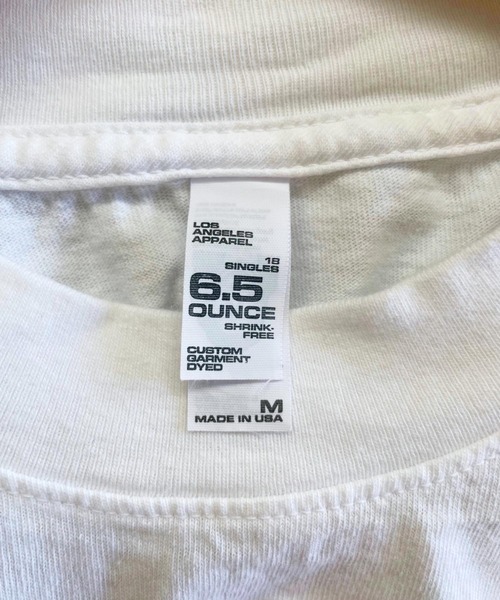 LOS ANGELES APPAREL(ロサンゼルスアパレル)の「「LOS ANGELES APPAREL/ロサンゼルスアパレル/ロスアパ」6.5oz ガーメントダイ クルーネック 半袖 Tシャツ MADE IN USA/アメリカ製(Tシャツ/カットソー・メンズ・ネイビー/ホワイト/ブラック・L/M/XL)」の8枚目の写真