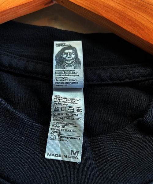 LOS ANGELES APPAREL(ロサンゼルスアパレル)の「「LOS ANGELES APPAREL/ロサンゼルスアパレル/ロスアパ」6.5oz ガーメントダイ クルーネック 半袖 Tシャツ MADE IN USA/アメリカ製(Tシャツ/カットソー・メンズ・ネイビー/ホワイト/ブラック・L/M/XL)」の13枚目の写真