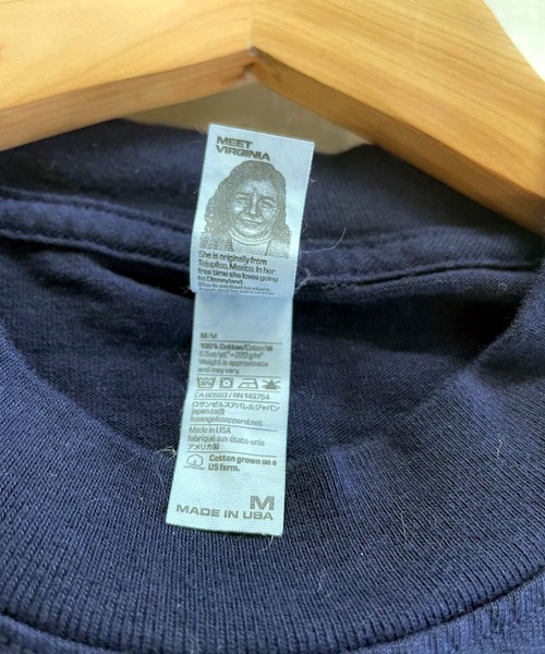 LOS ANGELES APPAREL(ロサンゼルスアパレル)の「「LOS ANGELES APPAREL/ロサンゼルスアパレル/ロスアパ」6.5oz ガーメントダイ クルーネック 半袖 Tシャツ MADE IN USA/アメリカ製(Tシャツ/カットソー・メンズ・ネイビー/ホワイト/ブラック・L/M/XL)」の17枚目の写真