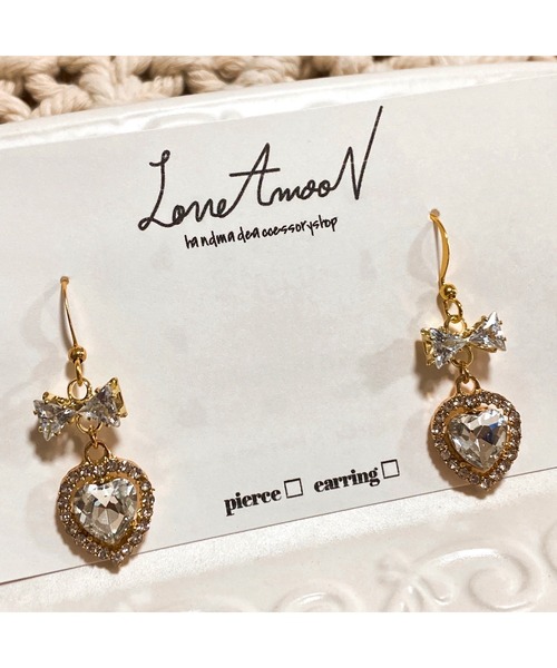 tone（トーン）の「【LoveAmooN】 kirakiraheart(MA)（ピアス（両耳用）・レディース・ゴールド・FREE）」の3枚目の写真