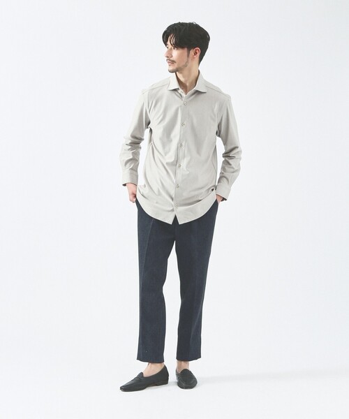 ABAHOUSE(アバハウス)の「【FLEX SHIRTS】36ゲージ コットン モクロディ シャツ(シャツ/ブラウス・メンズ・ホワイト/ベージュ/ダークネイビー/サックスブルー/グレー・44/46/48/50)」の14枚目の写真