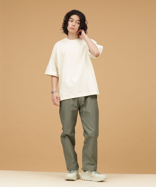 NANO universe（ナノユニバース）の「LB.03/スラブクルーネックTシャツ（Tシャツ/カットソー・メンズ・アイボリー/チャコール/ベージュ・S/M/L）」の7枚目の写真